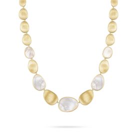 Marco Bicego Lunaria 18ct Yellow Gold White Mother of Pearl Necklace