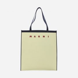 Marni Flat Shopping Bag In Jacquard Fabric