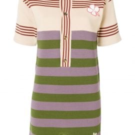 Marni colourblock stripe mini T-shirt dress - Neutrals