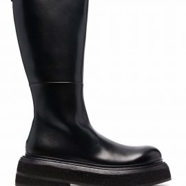 Marsèll mid-calf length leather boots - Black