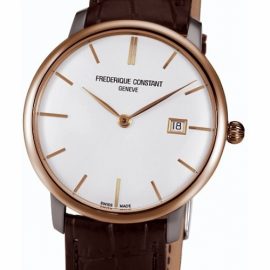 Mens Frederique Constant Slim Line 18ct Gold Automatic Watch FC-306V4STZ9