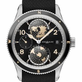 Mens Montblanc 1858 Geosphere World Timer Automatic Watch 117837