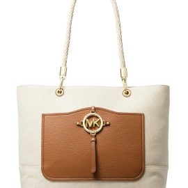 Michael Kors Amy Large Rope Canvas Shoulder Tote, Beach Bag - Atterley