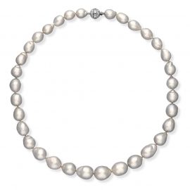 Mikimoto 18ct White Gold 9.0mm-12.9mm White South Sea Pearl Necklace