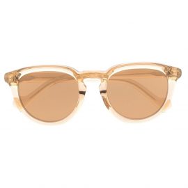 Moncler Eyewear logo square tinted sunglasses - Neutrals