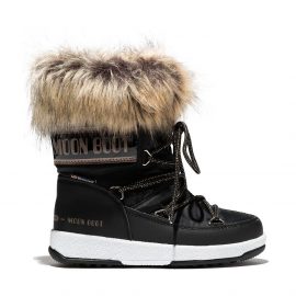 Moon Boot Kids Monaco faux-fur snow boots - Black
