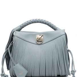 Mulberry Iris fringed tote - Blue