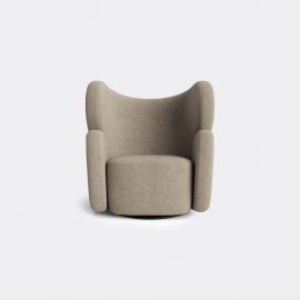 NORR11 Seating - 'Big Big Chair', beige in Beige Fully Upholstered - Swivel,