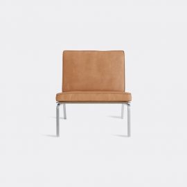 NORR11 Seating - 'The Man' lounge chair, camel in Camel Stainless Steel - Upholstered,