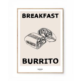 Noama - Breakfast Burrito A4 Art Print