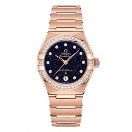 OMEGA Constellation Manhattan 18ct Rose Gold Diamond Automatic Ladies Watch