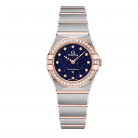 OMEGA Constellation Manhattan Steel and 18ct Sedna Gold Diamond Ladies Watch