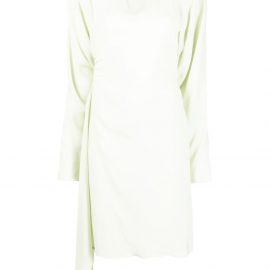 Off-White cut-out long-sleeve dress - Green