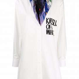Off-White x KATSU bandana-detail logo-print shirt dress