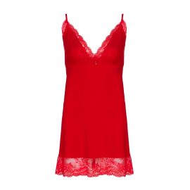 Oh! Zuza - Chic Short Red Chemise With Subtle Lace