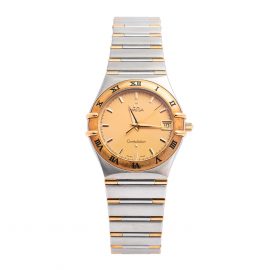 Omega 18K Yellow Gold & Stainless Steel Constellation 1212.10.00 Women's Wristwatch 33.5 mm, Gold