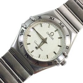 Omega Constellation 6552 864 Silver White Dial Stainless Sapphire Glass OMEGA Watch Ladies Clock Roman Numerals QZ 26mm Two Needle Round Quartz, Silver