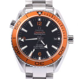 Omega Seamaster Planet Ocean Orange Bezel 232.30.42.21.01.002 Men's Watch Automatic Black Dial, Black