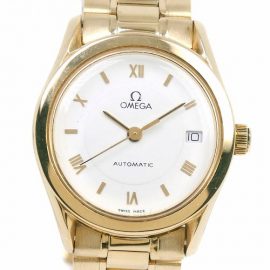 Omega Seamaster maison fondee en 1848 cal.720 K18 yellow gold self-winding ladies white dial watch, Gold