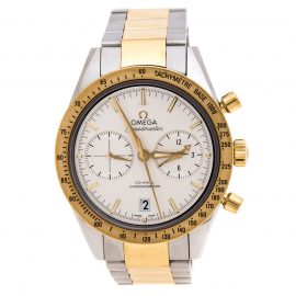 Omega Silver White 18K Yellow Gold Stainless Steel Speedmaster '57 Men's Wristwatch 41.50 mm