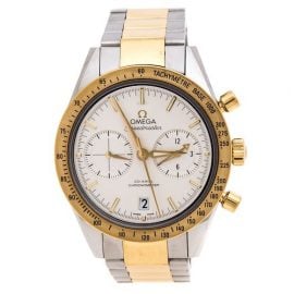 Omega Silver White 18K Yellow Gold Stainless Steel Speedmaster '57 Men's Wristwatch 41.50 mm, Silver