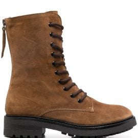 P.A.R.O.S.H. lace-up combat boots - Brown