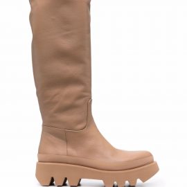 Paloma Barceló Ida knee-high boots - Neutrals