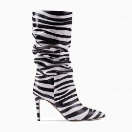Paris Texas 85 Mm Slouch Zebra Boots