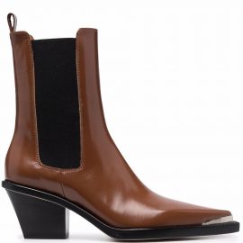 Paris Texas Dallas slim leather cowboy boots - Brown