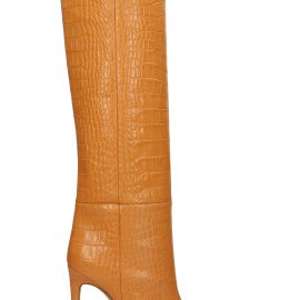 Paris Texas High Heels Boots In Orange Leather