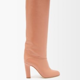 Paris Texas - Kiki Leather Knee-high Boots - Womens - Dusty Pink