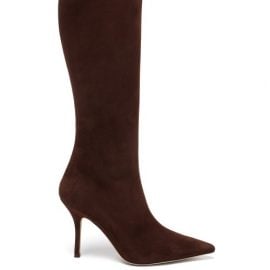 Paris Texas - Mama Suede Knee-high Boots - Womens - Brown