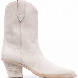 Paris Texas Western-style mid-calf boots - Grey