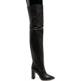Paris Texas black thigh-length boots