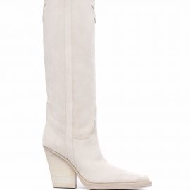Paris Texas knee-high leather boots - Neutrals