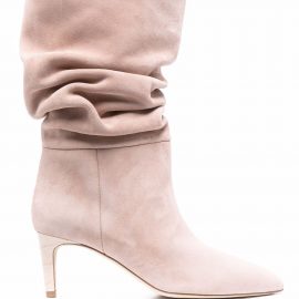 Paris Texas ruched pull-on boots - Pink