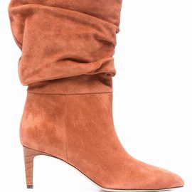 Paris Texas ruched suede 70mm ankle boots - Brown