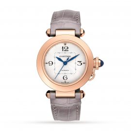 Pasha De Cartier Watch 35mm, Automatic Movement, Pink Gold, 2 Interchangeable Leather Straps