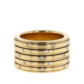 Piaget 2004 pre-owned 18kt yellow gold diamond pre-owned Possession large ring - WHITE,GOLD