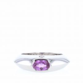 Piaget pre-owned 18kt white gold sapphire asymmetric ring - Silver