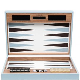 Pinetti Backgammon leather table game - Blue