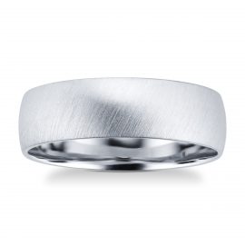 Platinum Mens Matte Fancy Wedding Ring - Ring Size P