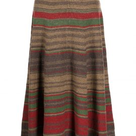 Polo Ralph Lauren striped linen midi skirt - Brown