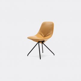 Poltrona Frau Seating - 'DU 30' chair, Ambra in Yellow upholstery: pelle frau® nest