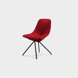 Poltrona Frau Seating - 'DU 30' chair, Carminio in Red upholstery: pelle frau®colorsp