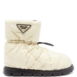 Prada - Padded Nylon Snow Boots - Womens - Ivory