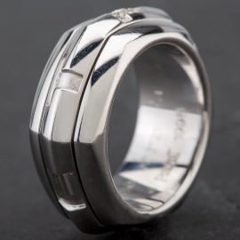 Pre-Owned 18ct White Gold PIAGET Diamond Set Spinner Ring 4328201