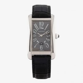 Pre-Owned Cartier Mens 18ct White Gold Tank Strap Watch 1741 248752CD