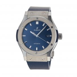 Pre-Owned Hublot Classic Fusion Titanium Blue Mens Watch 542.NX.7170.RX