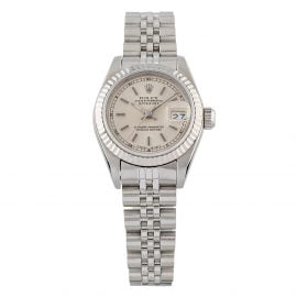 Pre-Owned Rolex Ladies Datejust Oyster Perpetual Silver Dial Jubilee Bracelet Watch 69174(15385)